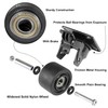 W B D WEIBIDA 2-inch Plate Swivel Caster Wheels Set