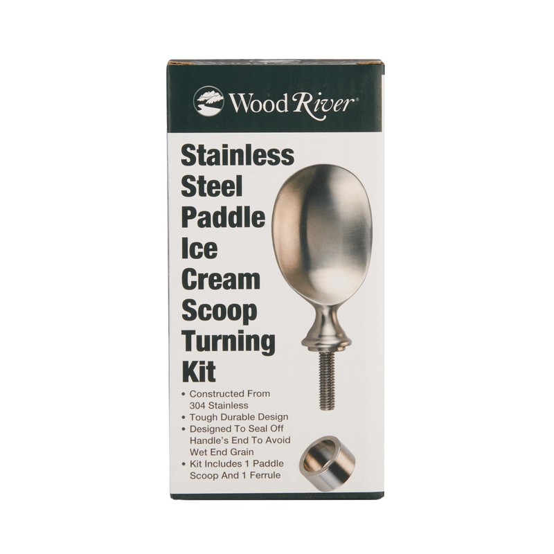 WoodRiver Stainless Steel Paddle Ice Cream Scoop Turning Kit