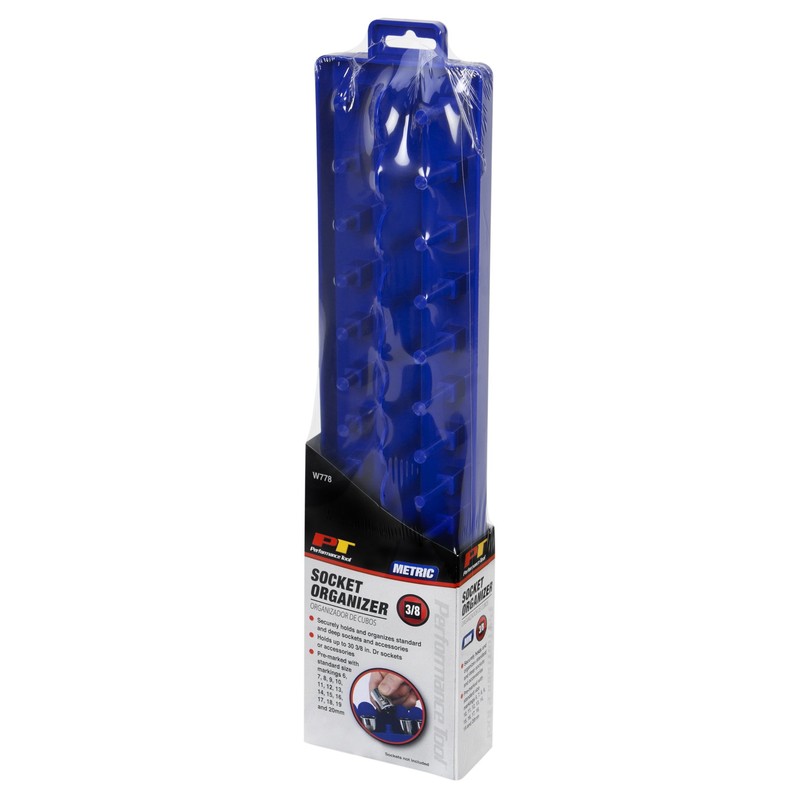 Performance Tool W778 3/8" Dr. Met Socket Tray, 1 Pack