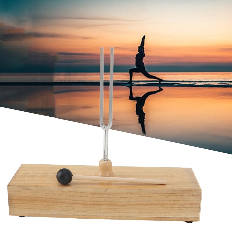 256Hz Tuning Fork with Wood Resonance Box and Hammer Sound