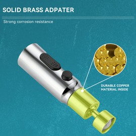 Grifo Extender, 360 ° giratorio grifo aireador, 3 modos de salida de agua, baño cocina giratorio multifuncional grifo de extensión para el lavado de alimentos/ojo/pelo/cara