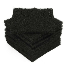 Unbranded 10Pcs Square Universal Activated Carbon Air Filter Sponge Sheet Foam Pads 12.8CM