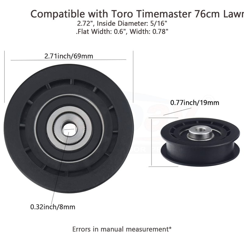 Karbay 2 Pack 120-7082 Idler Pulley Compatible with Toro 30"
