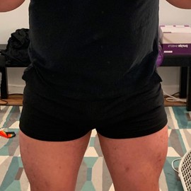 Muscle Alive Men's Running Shorts with Pockets 3" Inseam Cotton Lounge Short Bottoms Size L Black Color