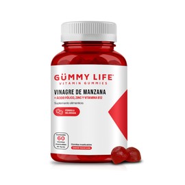 Gummy Life - Gomitas de Vinagre de Manzana con Ácido Fólico y Vitamina B12, Sin Gluten y Veganas - Mejor forma de tomar el Vinagre de Manzana, dos al día