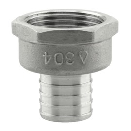 Stainless Steel Pex Female x Pex 1"