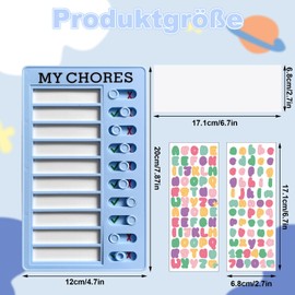 Scettar 4 pieces to do planner, to do list children, 20 x 12 cm checklist boards, to do list memo for cultivating children's habits, with 20 pieces of cardboard, 6 stickers