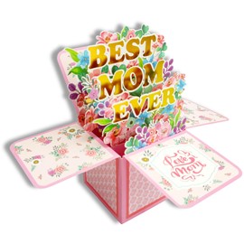 JanYoo 3D Birthday Card Pop-Up Card 3D Bouquet with Envelope, Colourful Flowers Holiday Greeting Cards Mother's Day, Greeting Cards Celebrate the Holidays for Mum Ladies