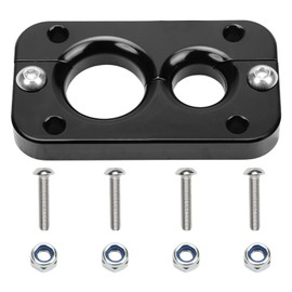 01232023 Aluminum Firewall Pass Through Eliminates Gromet in fire Wall-Bulkhead Harnesses Compatible for Holley Terminator X Max Black