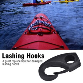 WGFOIP Shock Cord Hooks, Multi Purpose Nylon Clip Lashing Hooks Elastic Rope Buckle for Kayak Canoe Bungee