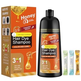 ZENITHGLO Dark Brown Hair Dye Shampoo 3 in 1 for Women & Men 100% Gray Hair Coverage - Herbal Ingredients Natural Plant Hair Color - Hair Dye in Minutes 17.6 Fl Oz