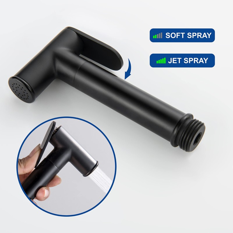 SHAMANDA Wall Mounted Bidet Sprayer Set, Stainless Steel Round Handheld