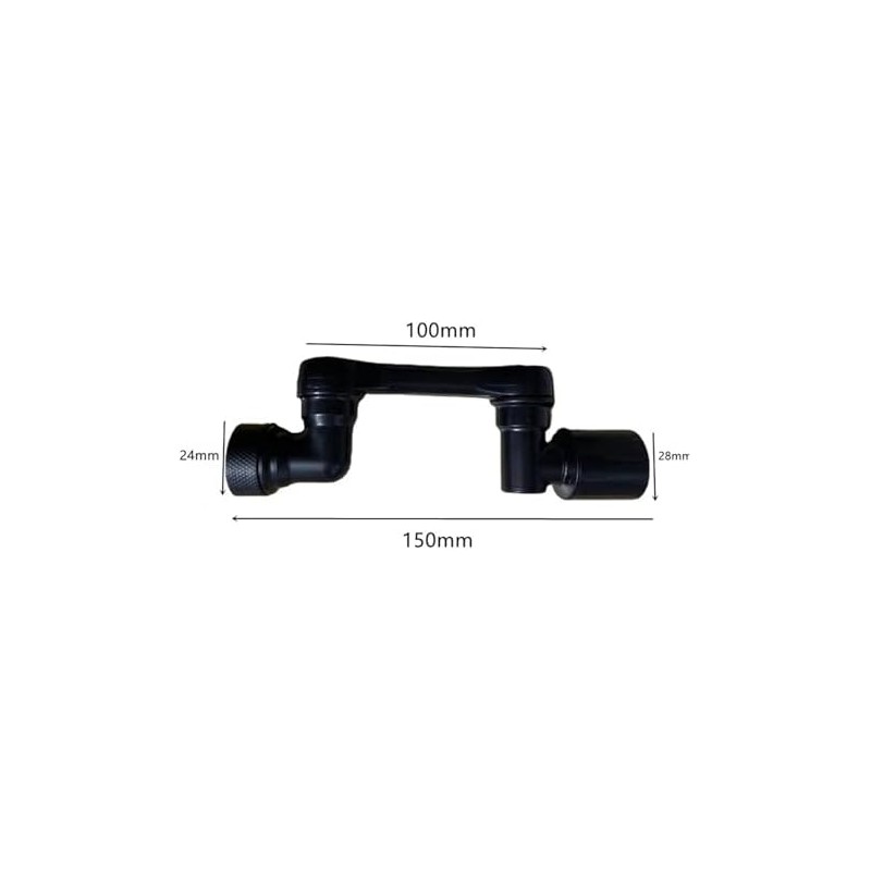 Extensor de rotación grifo universal, aireador negro, filtro antisalpicaduras, cocina,