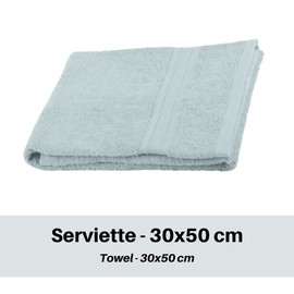Stof - Bath Towel - Size 30 x 50 cm - 100% Organic Cotton - Sky Colour - Lagoon Model - Bath Linen - Wash at 40 cm