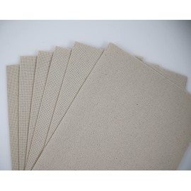 KCS 4/6 pc of 12" x 18" 18CT Counted Cotton Aida Cloth Cross Stitch Fabric (6 pc, Oatmeal)