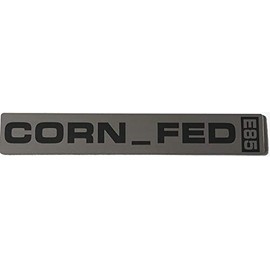 24Designs Compatible E85 Ethanol Corn Fed Badge Emblem Silver Black Stick-on Anywhere Flat