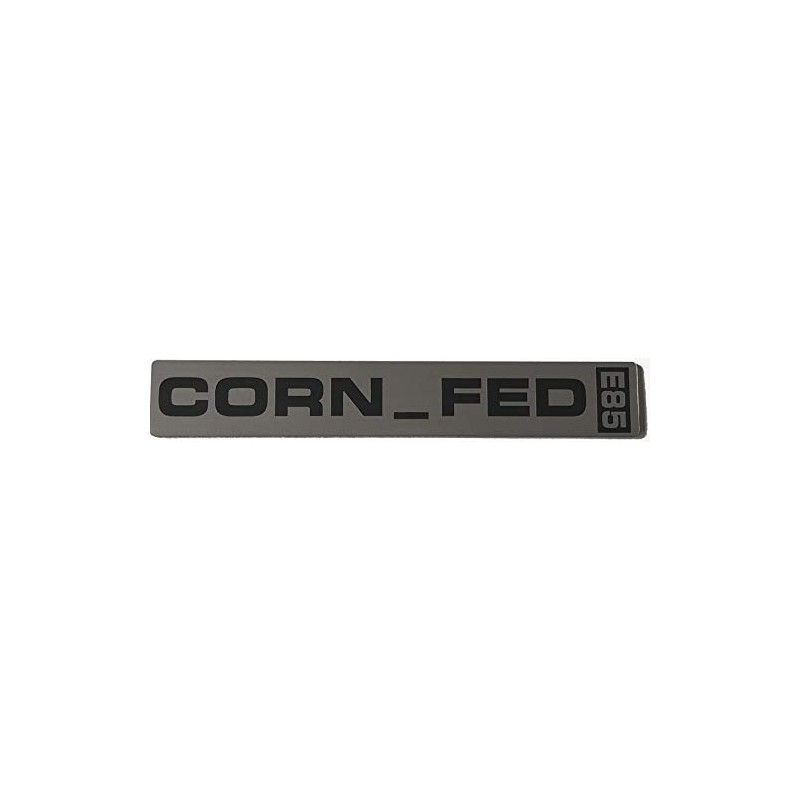24Designs Compatible E85 Ethanol Corn Fed Badge Emblem Silver Black