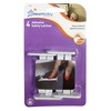 Dreambaby Adhesive Safety Latches for Drawers & Cabinets, White, 4