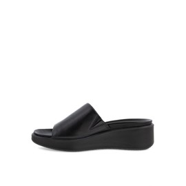ECCO Women's Flowt Luxery Wedge Slide Sandal, Black, 7-7. 5