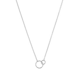 NOELANI 2031965 Women's Necklace with Pendant 925 Sterling Silver 40 + 5 cm Silver Circle Comes in Jewellery Gift Box, Sterling Silver, No Gemstone