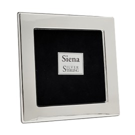 Siena 3x3 Wide Plain Silver Deco Picture Frame, Boutique Quality Photo Frame, Collection (925 Sterling Silver)