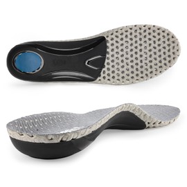 riemot Solette Ortopediche per Scarpe, Plantari Ortopedici per Piedi Piatti, Supporto Arco Plantare, Sollievo da Fascite Plantare e Dolore al Tallone, Ideali per Sport e Lavoro, Grey, 45 EU