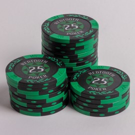 Redtooth Poker 25 Value 14g Numbered Casino Chip Roll