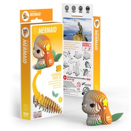 Eugy Mermaid 3D Puzzle, 25 Piece Eco-Friendly Educational Learning Puzzles for Kids 6+