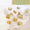 BROCC 8 PCS Gold Turquoise Ring for Women Cowgirl Boho