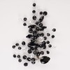 Xerling Pinzas para el pelo de cristal negro para novias,