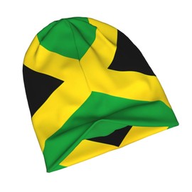 AKEOPIST Jamaica Flag Beanie Hats Jamaican Flag Skull Cap Sleep Hat Multifunctional Headwear for Men Women