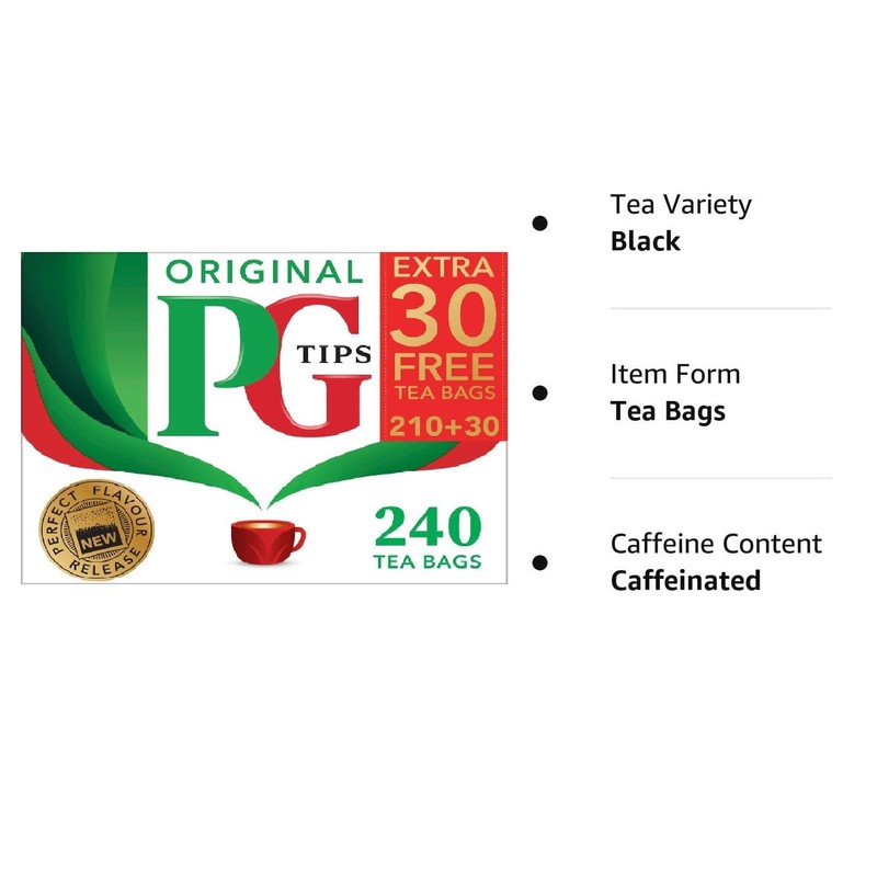 PG Tips Original Non-Pyramid, 240 Tea Bags (Pack of 4)