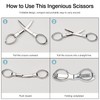 2 Pack Folding scissors,safe portable scissors,small scissors,mini scissors,tsa scissors，stainless steel