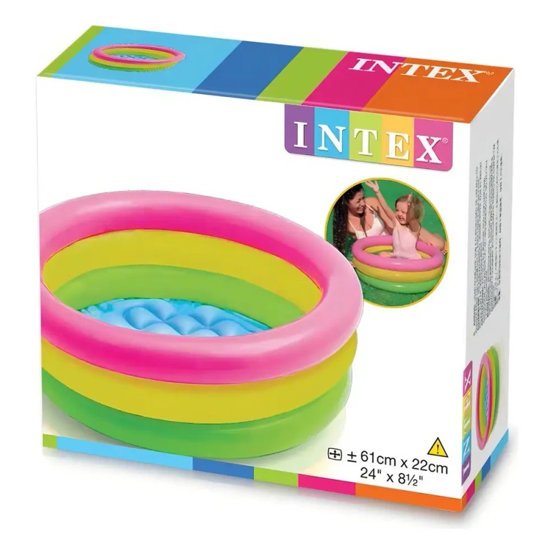 Piscina Inflable Intex Redonda Sunset Infantil Bebe 61x22cm