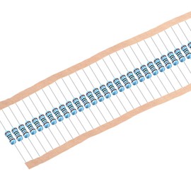 sourcing map Metal Foil Resistor 0.5 W 1% Tolerance 5 Colour Band 1/2 W 180 Ohm Pack of 50