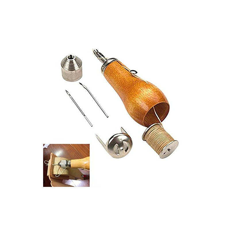 Wishlink Leather Sewing Kit Needle and Waxed Thread Leather Sail