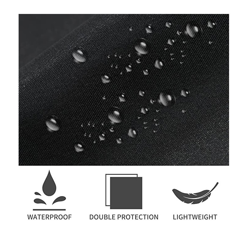 Switchon Waterproof Black Polyester Kitchen Apron Free Size with Front