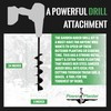 Power Planter Extended Length Garden Auger Drill Bit, 3" x