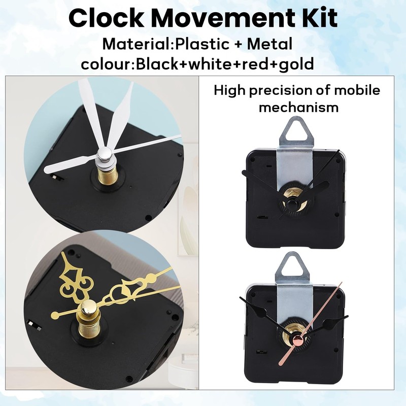 Xsdjasd 5pcs Watch Movement Parts Silence Quartz DIY Wall Clock
