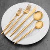 Matte Gold Silverware Set,BEGEEL 20-Piece Flatware Set for 4,Satin Finish