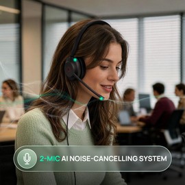 Yealink UH35 2nd Gen Wired Headset, USB-C/A,AI Noise Canceling Mic,HD Audio