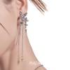 Stylish long tassel earrings Elegant butterfly pendant earrings for women