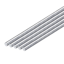 uxcell 10Pcs 3/16"(5mm) Dia Round Aluminum Rod, 6"(153mm) Long 6061 Aluminum Round Rod Solid Lathe Bar Stock for Industry Construction DIY Crafts