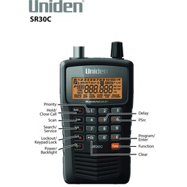 Uniden Bearcat SR30C, 500-Channel Compact Handheld Scanner, Close Call RF Capture, Turbo Search, PC programable, NASCAR, Racing, Aviation, Marine, Railroad, and Non-Digital Police/Fire/Public Safety