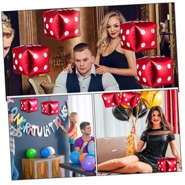 CORHAD Cube Dice Balloons Aluminum Foil Balloons 20pcs Dice Shape for Party Decorations