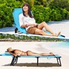 gotoplay Folding Beach Lounge Chair w/ 5 Adjutable Backrest &