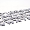 Cosmos 40 Pcs Silver Tone Plastic Car Letters Number Sticker