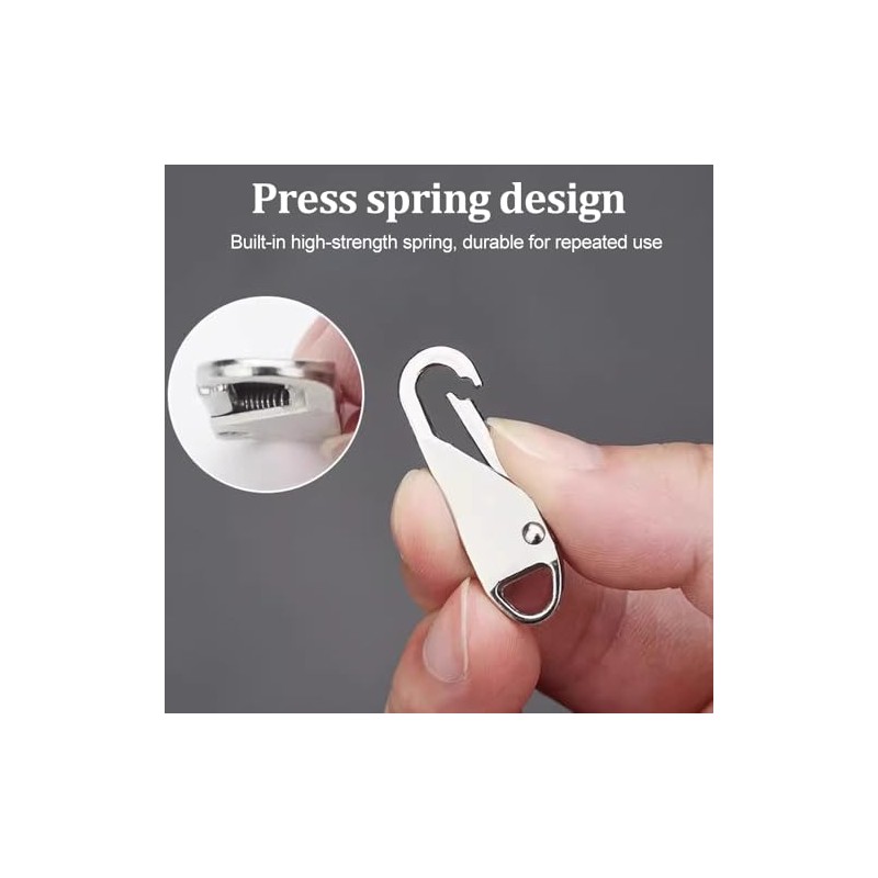 Zipper Pull Replacement Metal Zipper Handle Mend Fixer Tab Repair