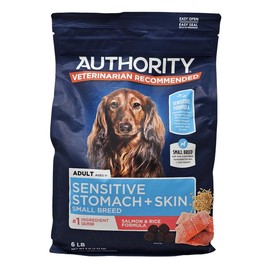 Authority Small Breed Adult Sensitive Stomach and Skin Salmon and Rice Dry Dog Food, 6 Pound Bag