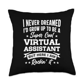Freelancer Job Profession Self-Employed Virtual Assistant Throw Pillow